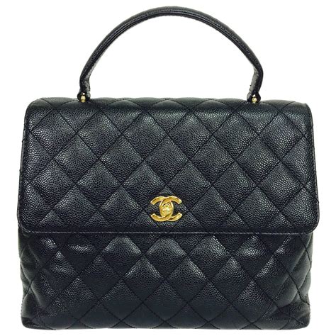 chanel vintage top handle bag|vintage chanel bags 1990.